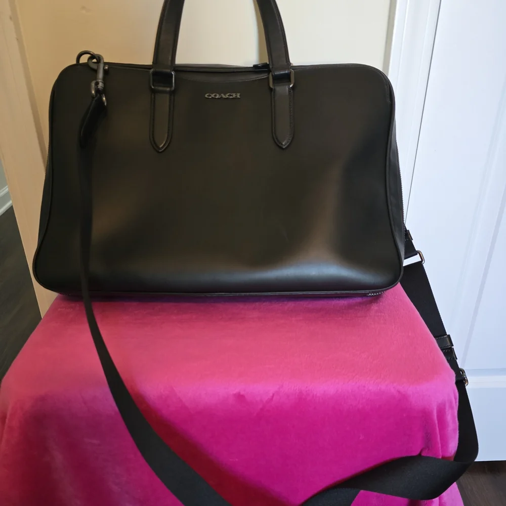 Coach Black Leather Men's Bag